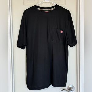 Wrangler Workwear Black Men's Short Sleeve Tee Size Large